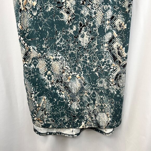 Christian Siriano Womens Short Sleeve V-Neck Snake Print Shift Dress Small - Picture 5 of 9